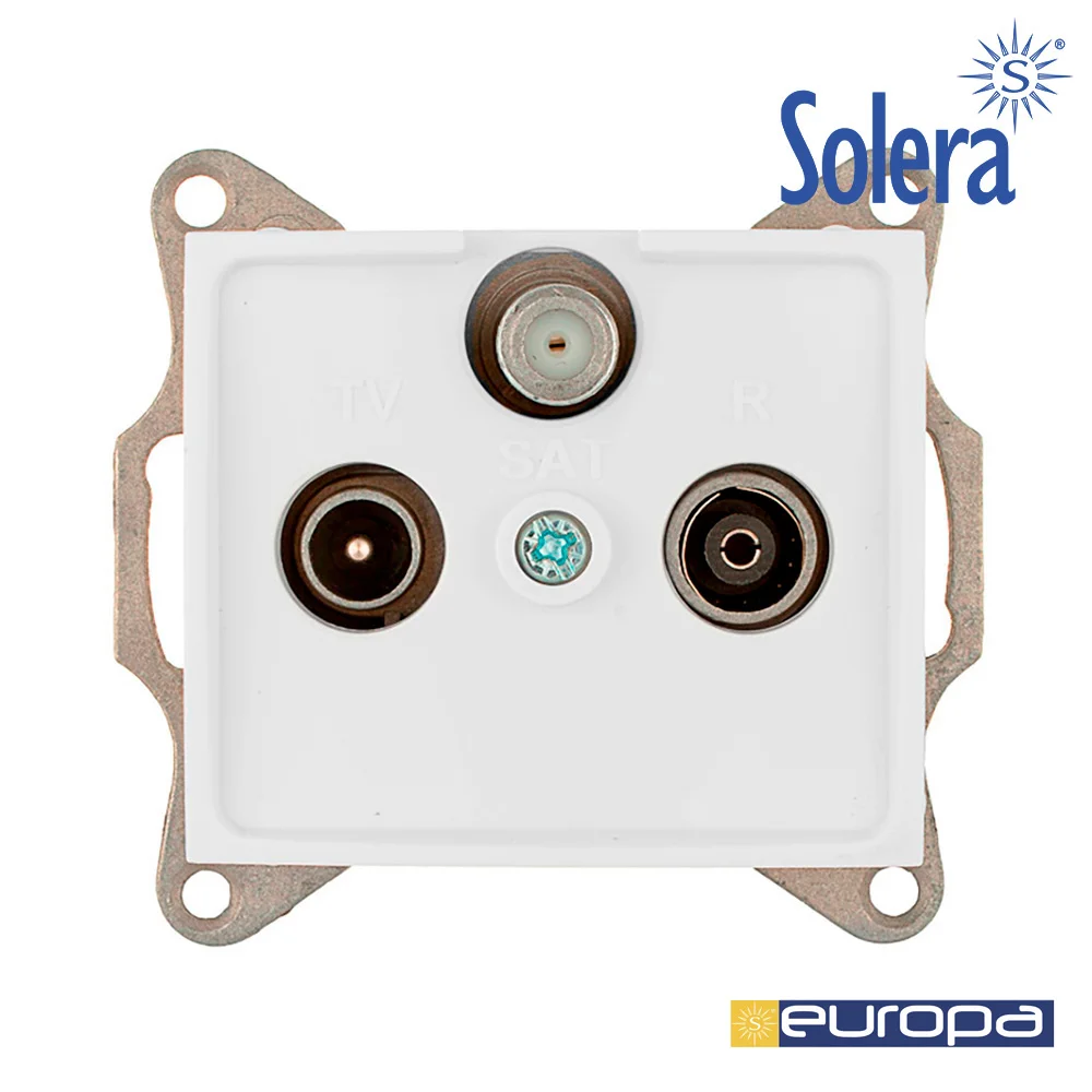 Tomada Final de Sat&eacute;lite, Tv e R&aacute;dio S&eacute;rie Europa Solera Erp48