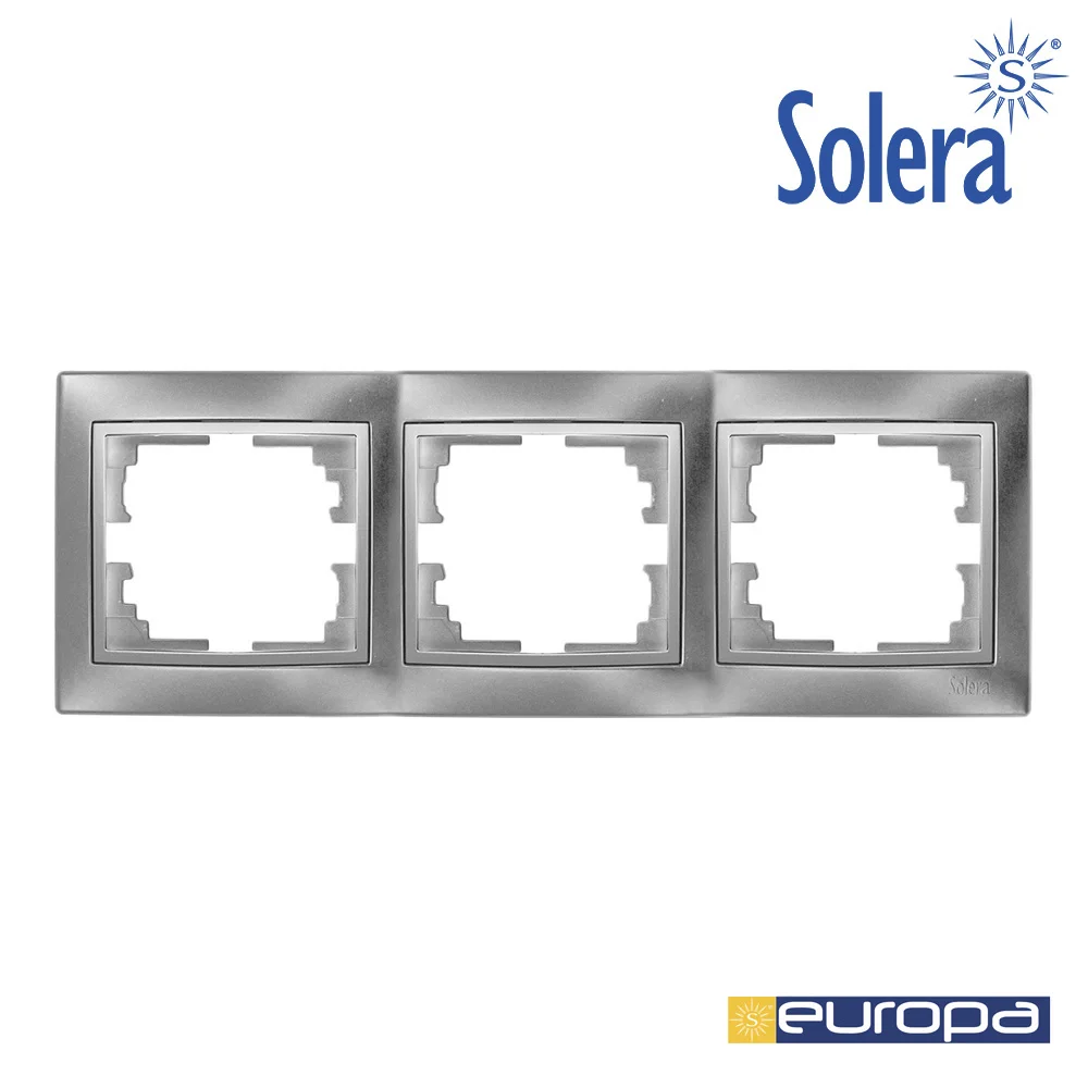 Estrutura Horizontal Triplo Prateado 225x81x10mm S&eacute;rie Europa Solera Erp73au