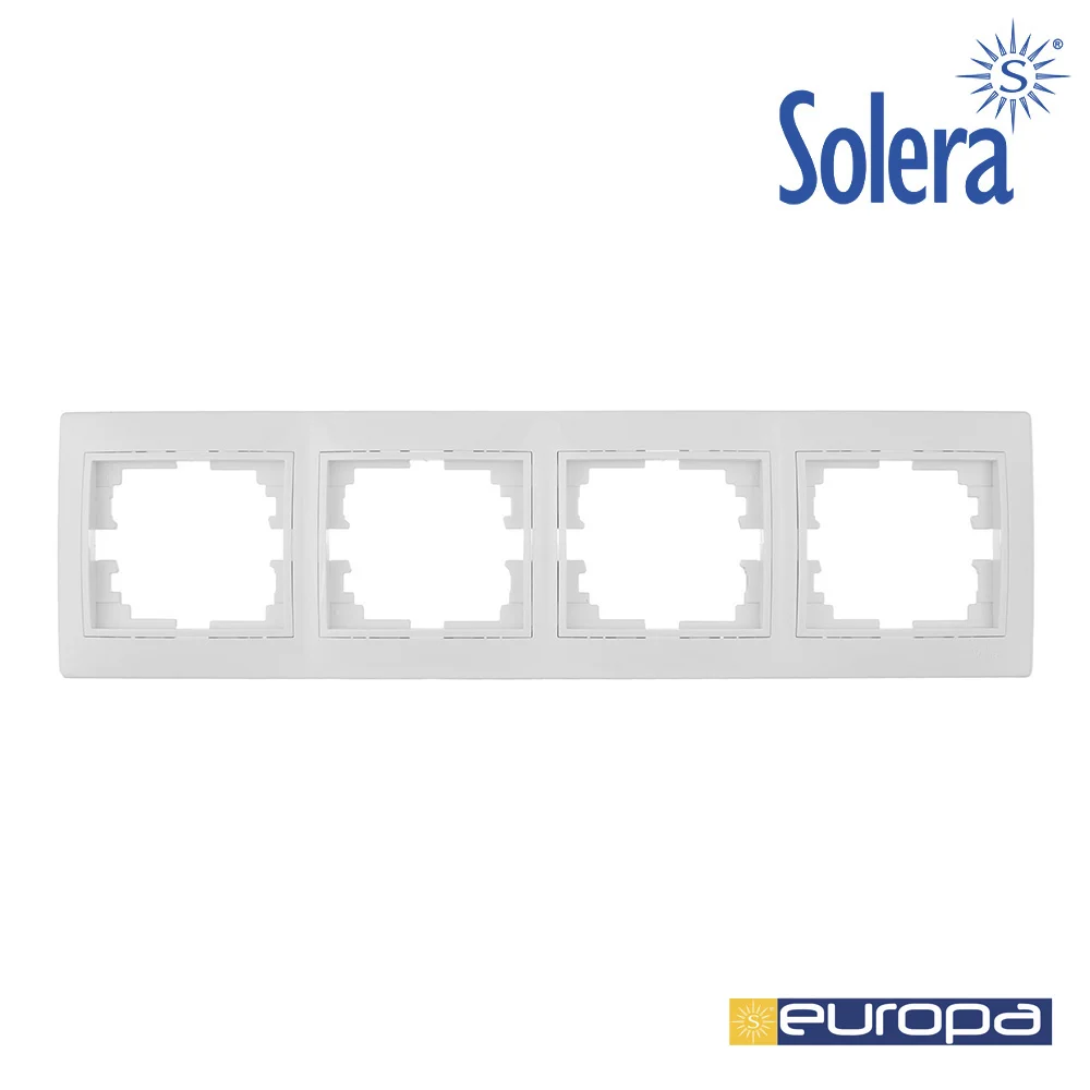 Estrutura Horizontal para 4 Elementos Branco 296x81x10mm S&eacute;rie Europa Solera Erp74u