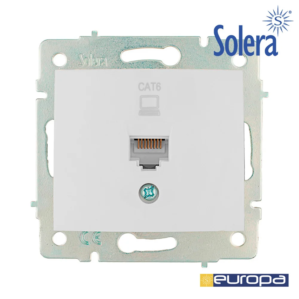Tomada de Dados Rj4 Cat6 S&eacute;rie Europa Solera Erp88