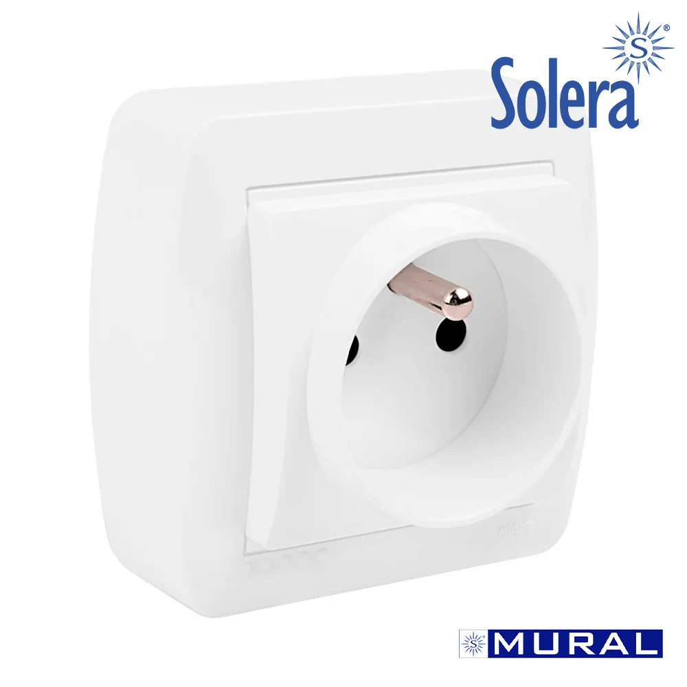 Base Bipolar T/T com Sistema Franc&ecirc;s 74x72x28mm Superficie Mural Solera Mur60fu