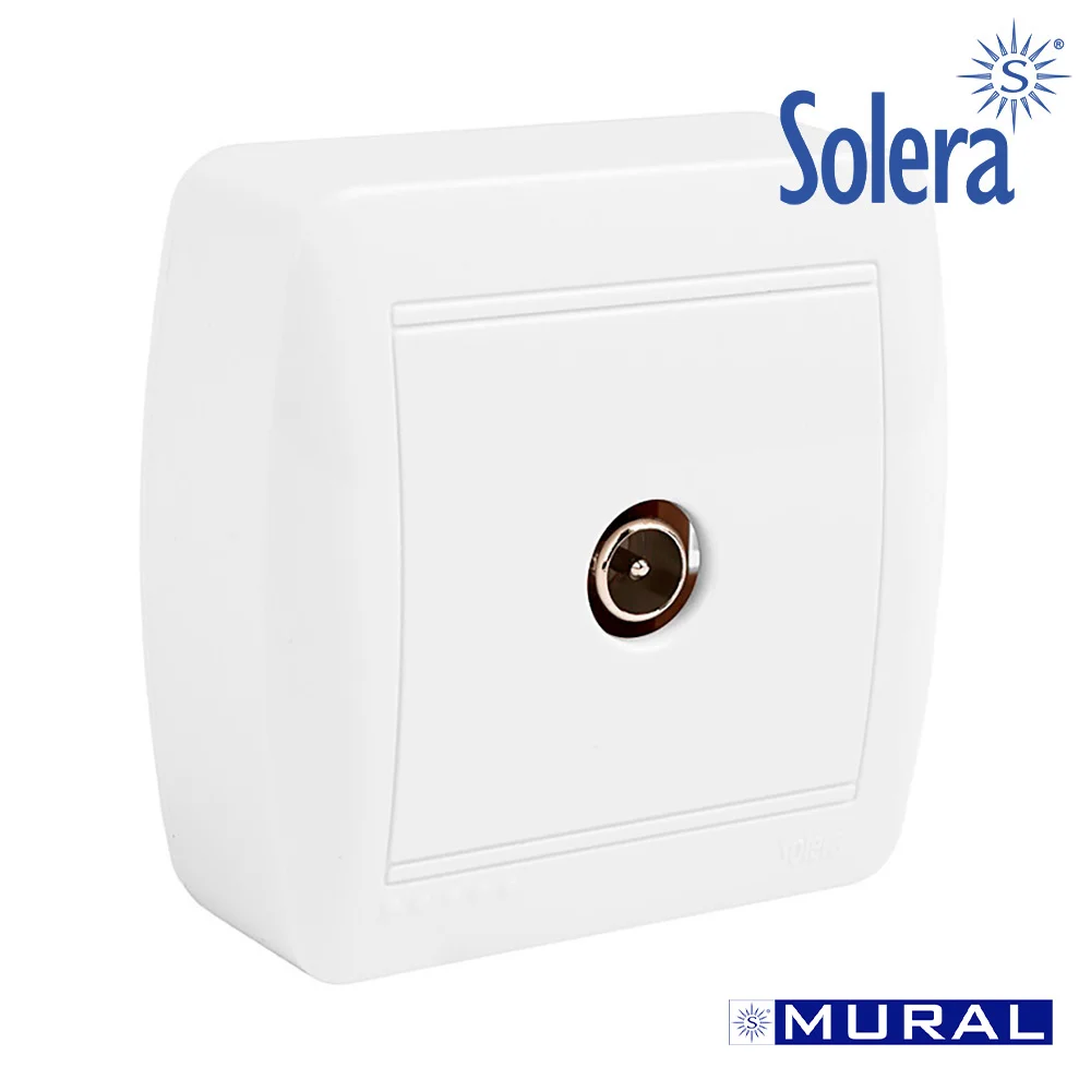 Tomada de Sinal &Uacute;nico para Televis&atilde;o 74x72x28mm S.