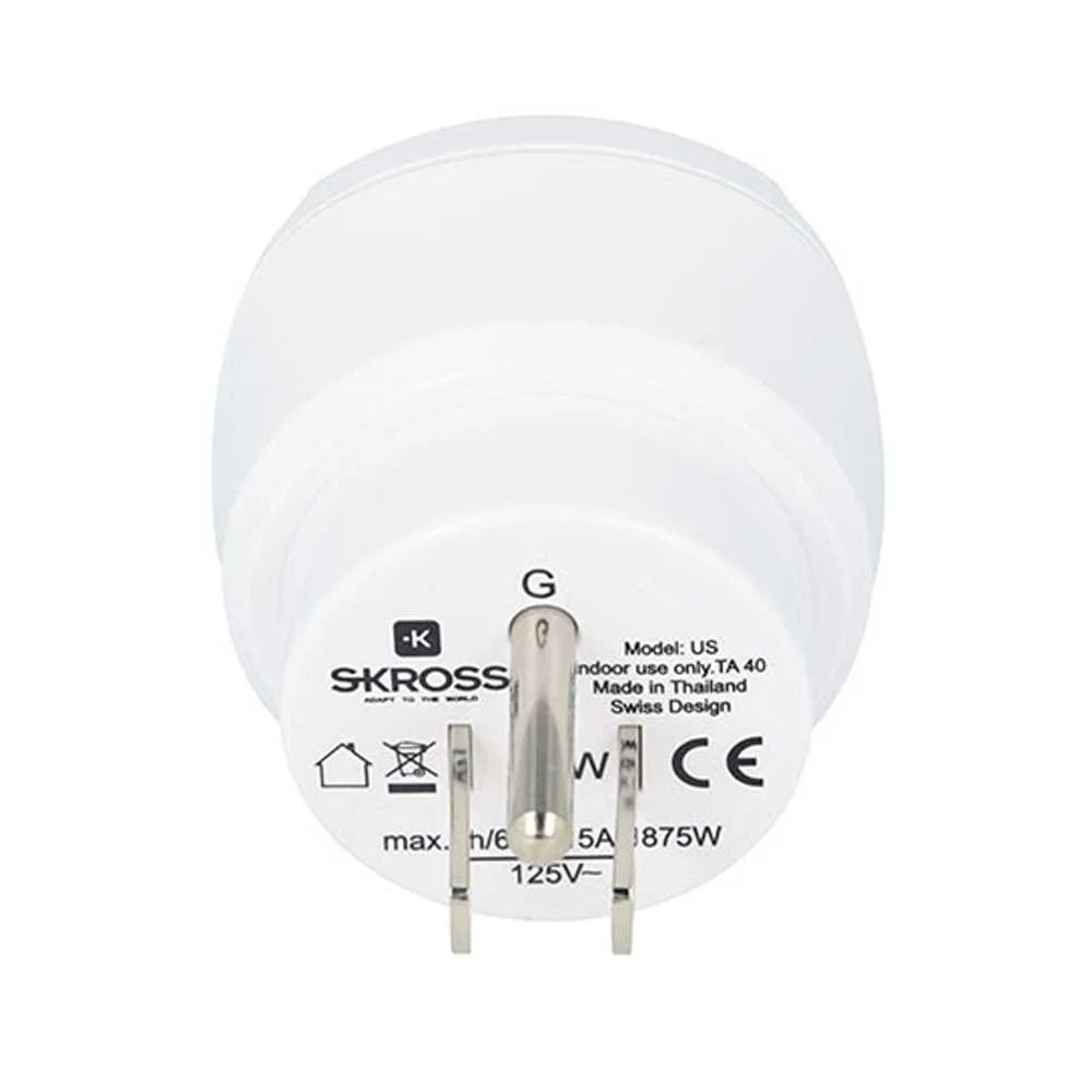 Adaptador Europeo a Estados Unido Skross 1500203-E