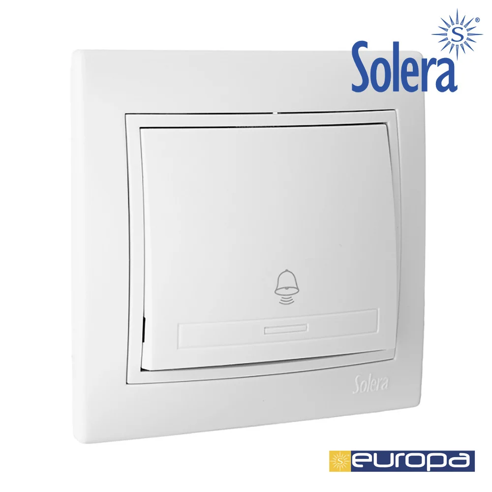 Bot&atilde;o Campainha 10a 250v S&eacute;rie Europa Solera Erp03u