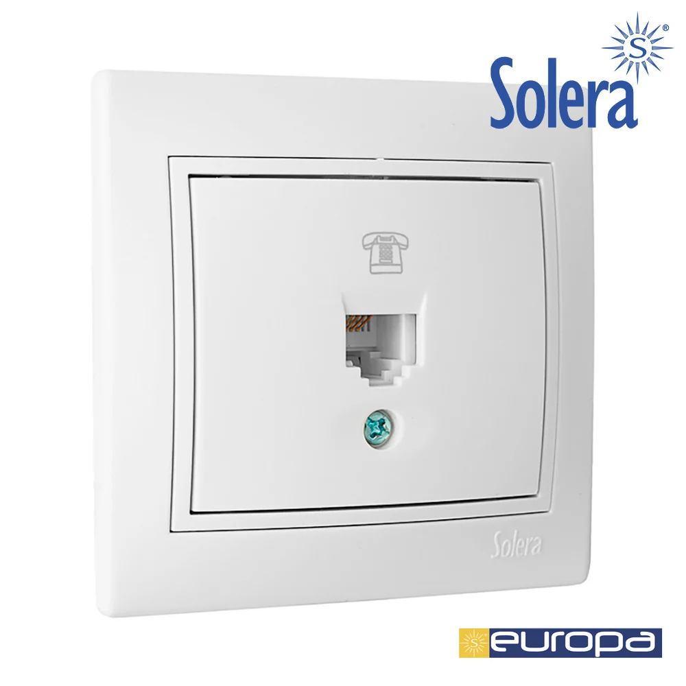 Tomada de Telefone Rj11 de Embutir 83x81mm  S.Eur.