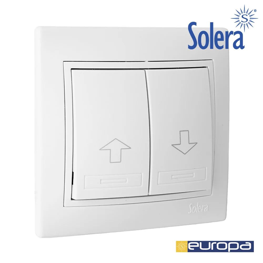 Bot&atilde;o para Estores 10a 250v S&eacute;rie Europa Solera Erp20u