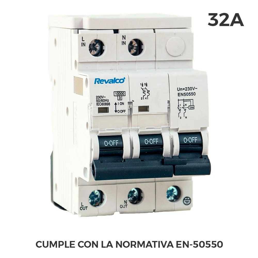 Iga 2p 32a C 10ka Prote&ccedil;&atilde;o de Sobretens&atilde;o Permanente Cumpre Normativa En-50550 e Transit&oacute;rio 5-15ka 