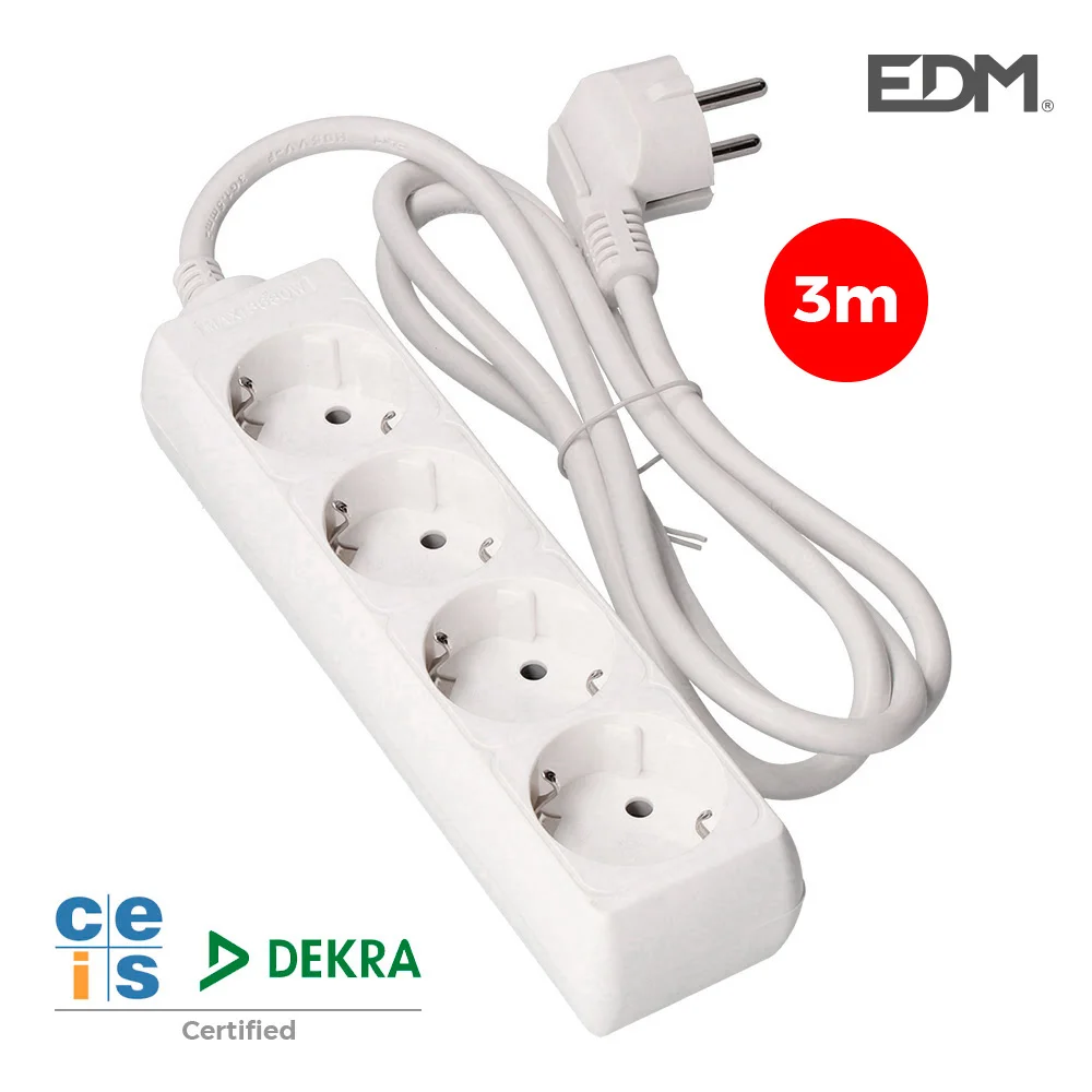 Bloco 4 Tomadas T/tl 3m 3x1,5mm