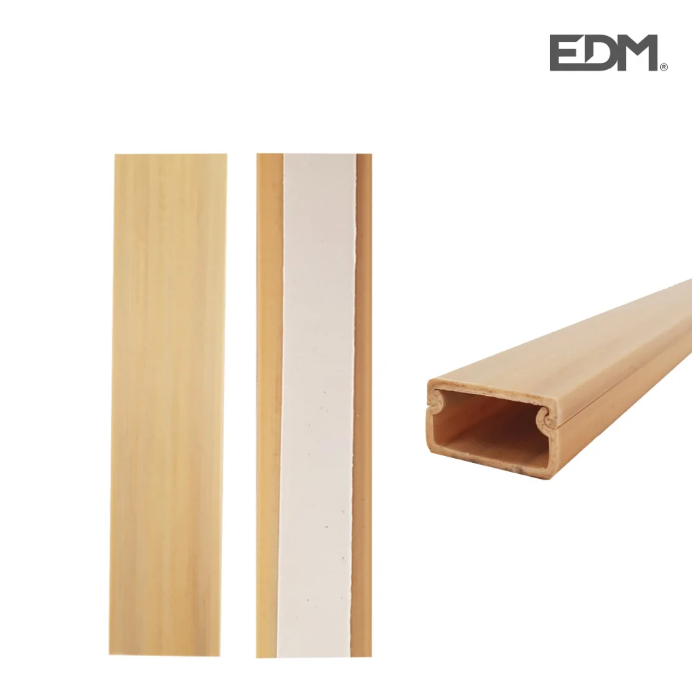 Mini Calha Adesiva Edm 2m 19x11mm Madeira Clara (Pre&ccedil;o/Metro)