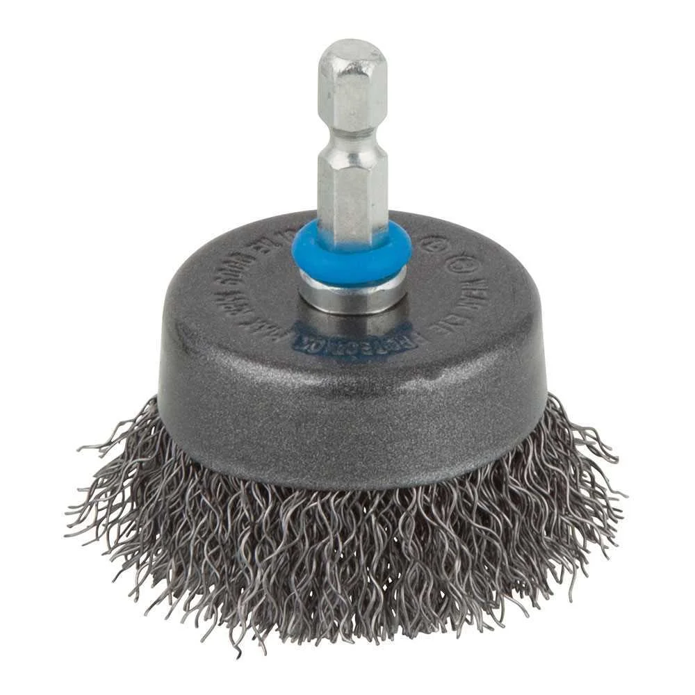 Escova Tipo Ta&ccedil;a em Fio de A&ccedil;o; Haste Hexagonal, &Oslash;50mm 2106000 Wolfcraft