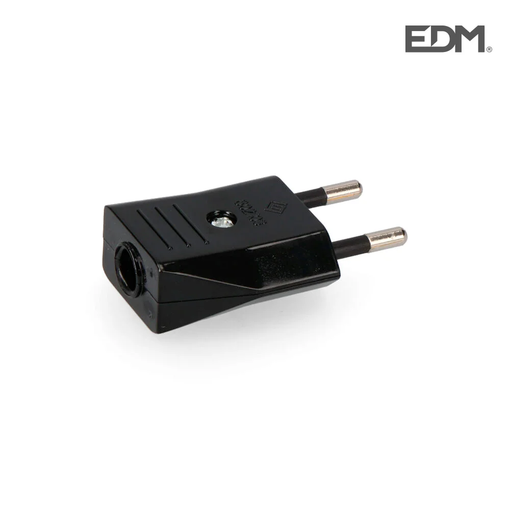 Ficha 10a 250v Preta Embalada Edm