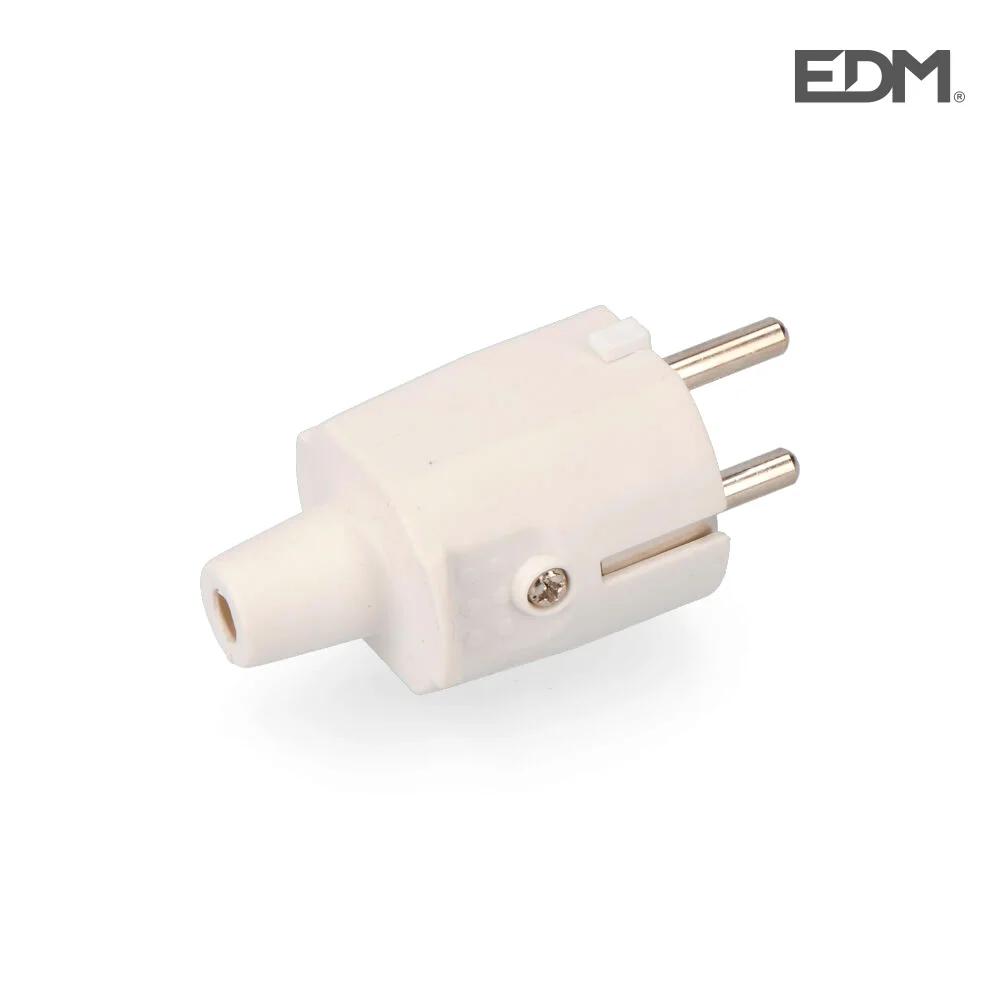 Ficha Borracha 10/16A 250V T/Tl Ip 44 4,8Mm Branca