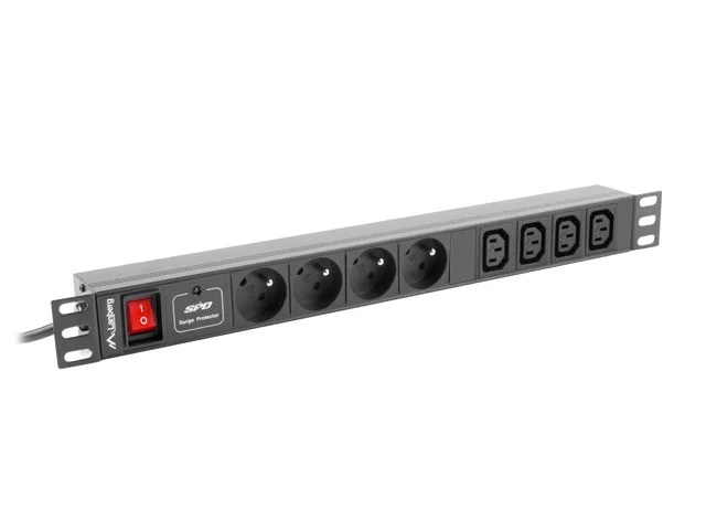 Lanberg Pdu-04e04i-0200-Iec-Bk, 1u, Horizontal, P.