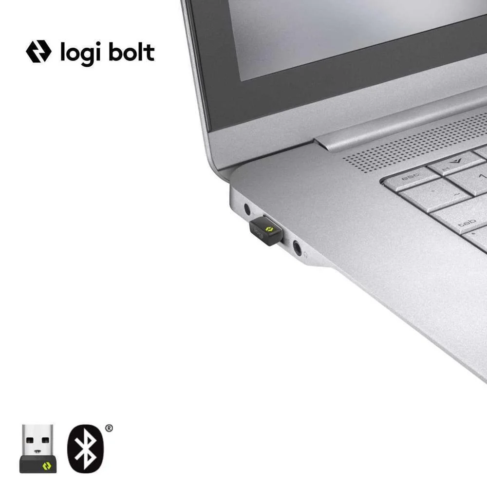 Rato &Oacute;tico Signature M650 4000dpi Wireless + Bluetooth Grafite - Logitech