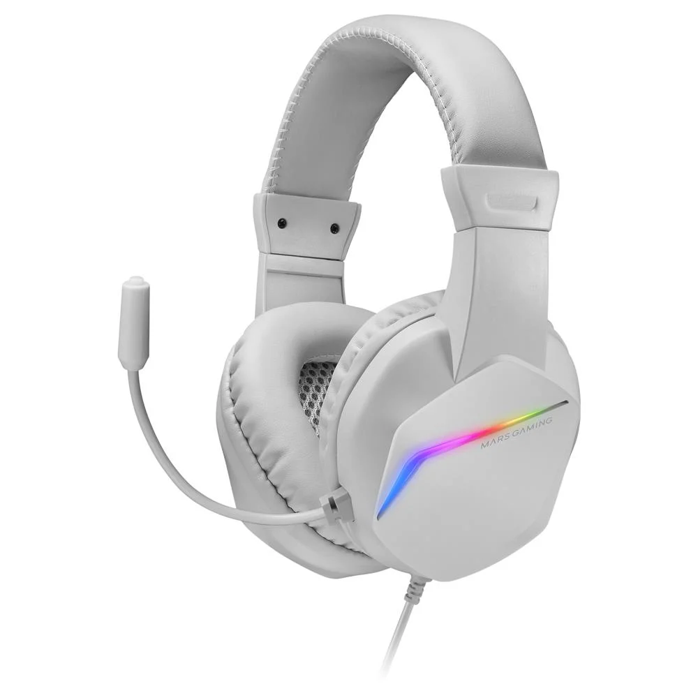 Auscultadores Headset Mh 122 RGB Branco - Mars Gaming