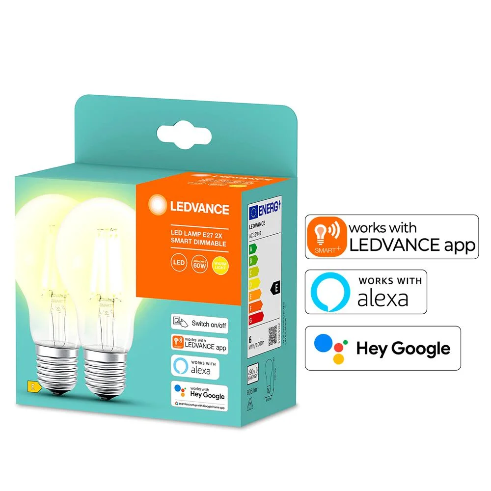 L&acirc;mpada Smart+ Bt CLA60 6W/2700K E27 branco quente