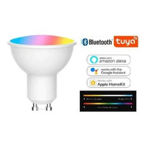 L&acirc;mpada LED Gu10 Wi-Fi Ip20 5,5W RGBCWW 345Lm