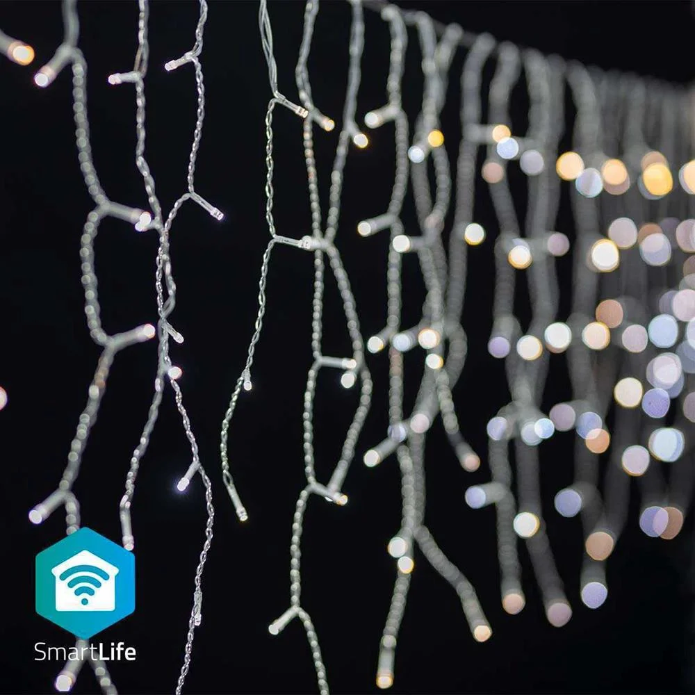 Ilumina&ccedil;&atilde;o Decorativa Nedis Smartlife Wi-Fi Warm To Cool White | 400 Leds | 3m | Android / Ios