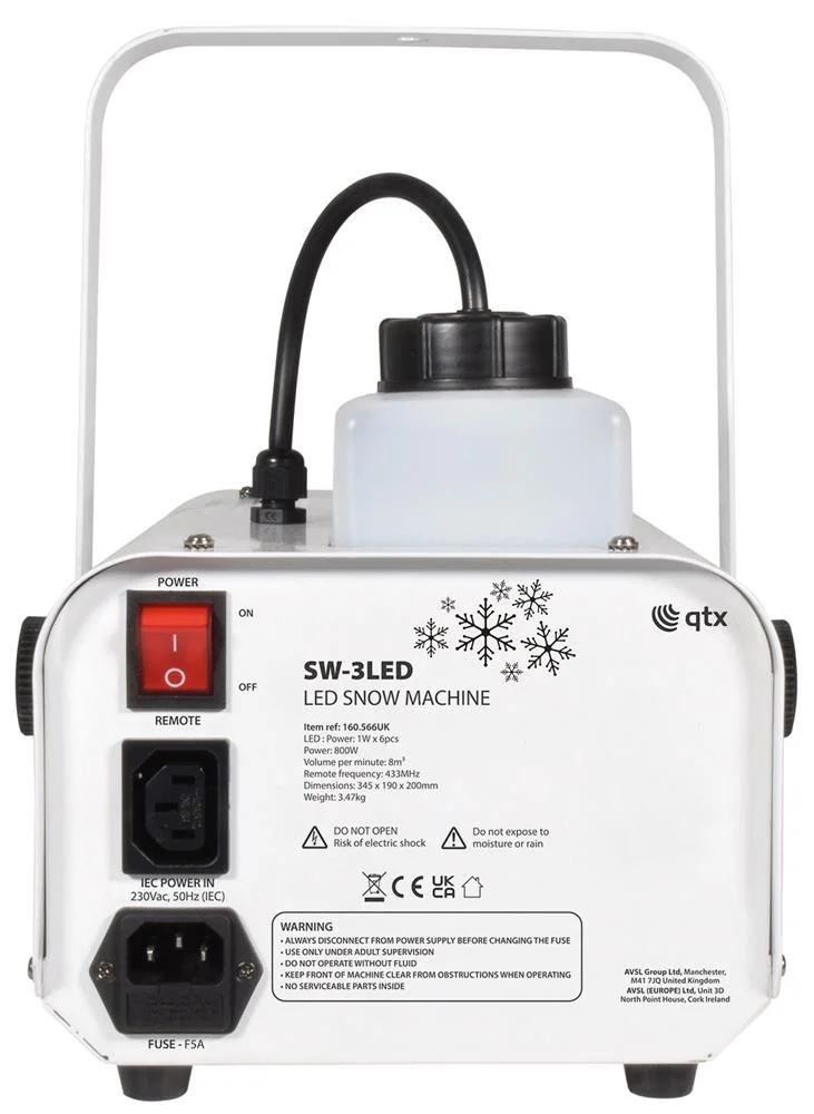 M&aacute;quina de Neve LED 800w