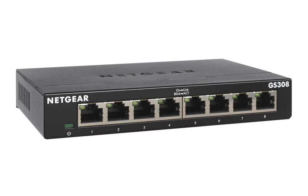 Switch de Rede Gs308-300pes N&atilde;o Gerenciado L2 Gigabit Ethernet 10/100/1000 - Netgear