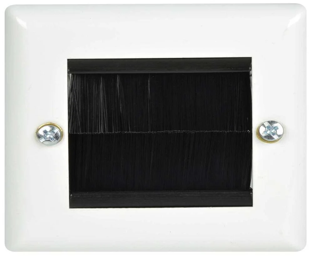 Placa de Parede de A&ccedil;o Escovado para uma &Uacute;nica Entrada