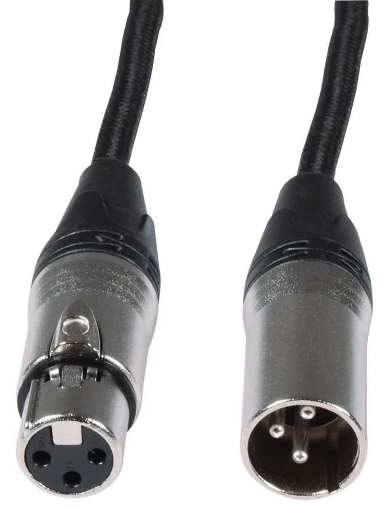 Cabo Xlr F&ecirc;mea para Xlr Macho Preto 6.0m