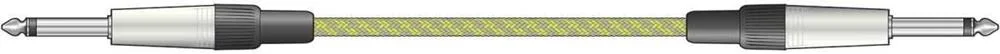 Braid Guitar Lead Grey/Gold 3m