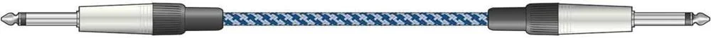 Braid Guitar Lead Blue/White 3m