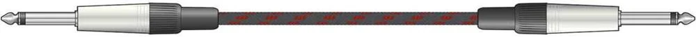 Braid Guitar Lead Black/Red 3m