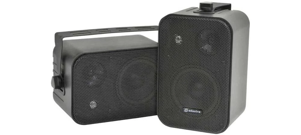100v Line Speakers 4" 30w Black Pair