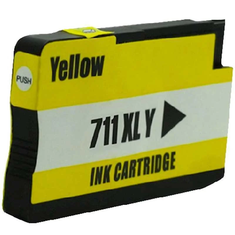 Tinteiro Hp Compat&iacute;vel 711 Amarelo (Cz132a)