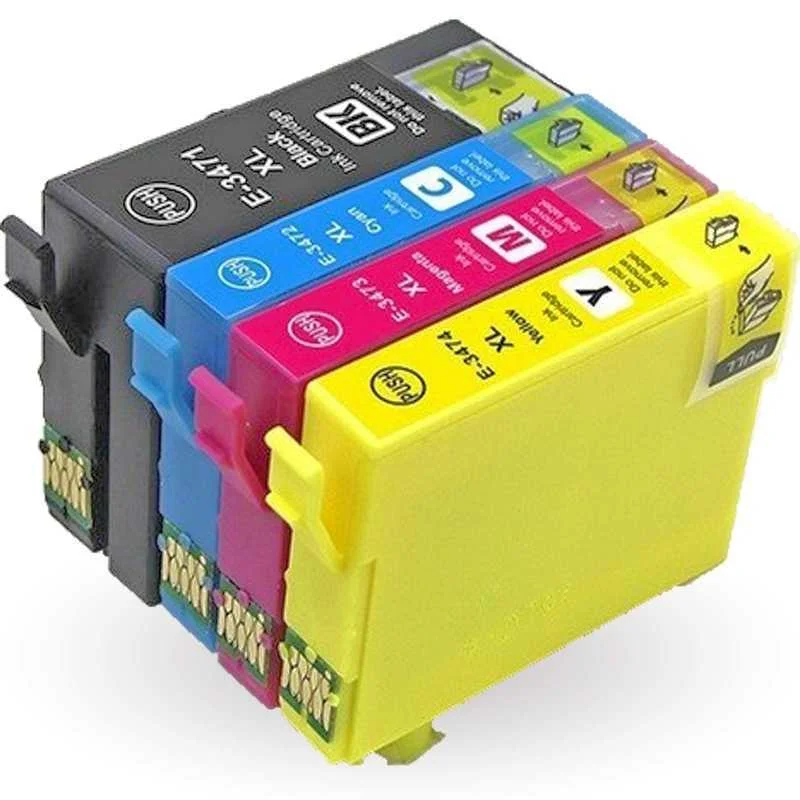 Conjunto 4 Tinteiros Epson 34 Xl Compat&iacute;veis - Ref. T3471/2/3/4