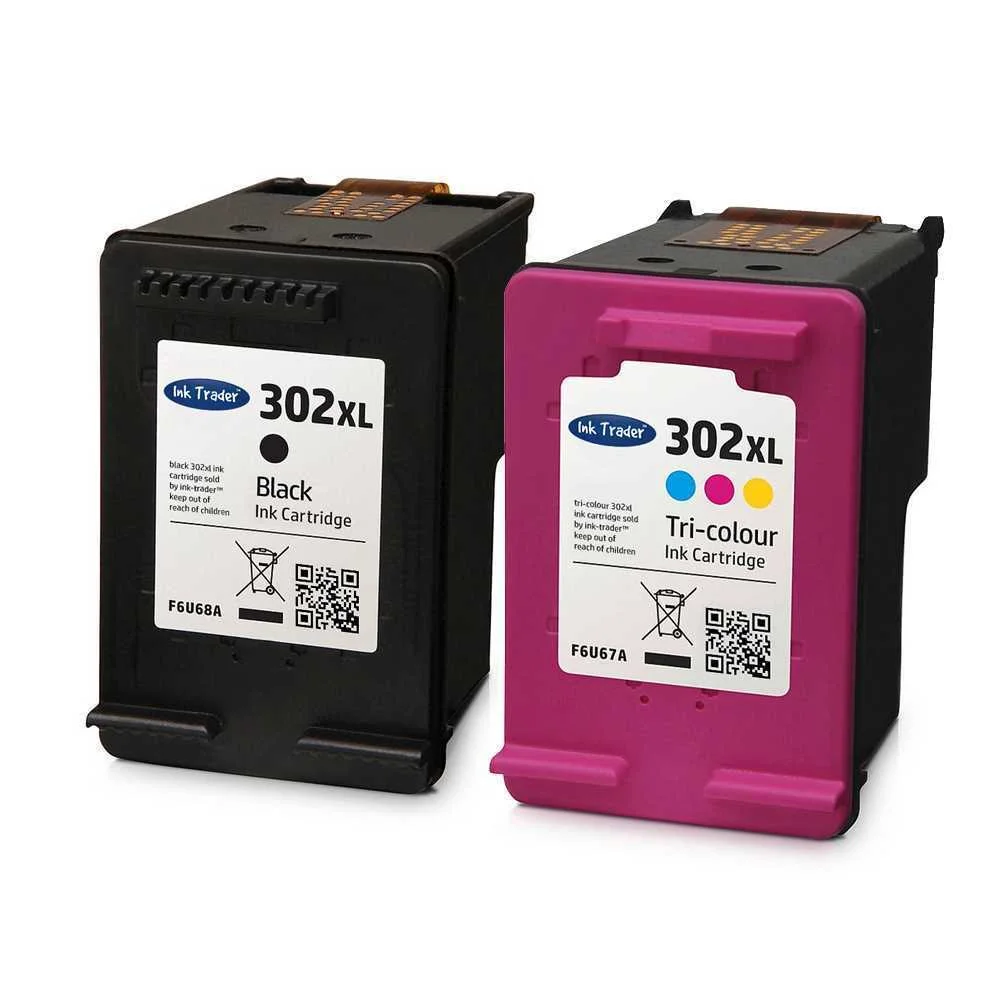 Conjunto 2 Tinteiros Reciclados HP 302 XL