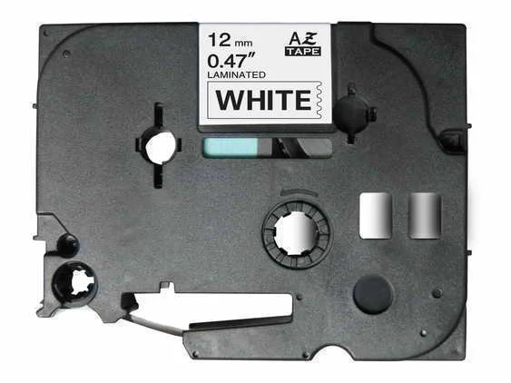 Fita Laminada Compat&iacute;vel Brother Tze-231 - 12mm X 8 Metros Preto/Branco