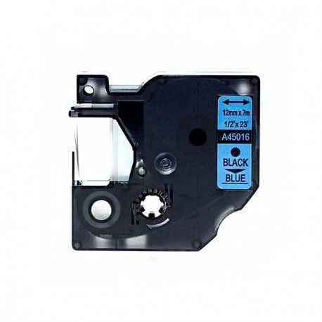 Fita Compat&iacute;vel Dymo D1 45016 - 12mm X 7 Metros Preto/Azul S0720560
