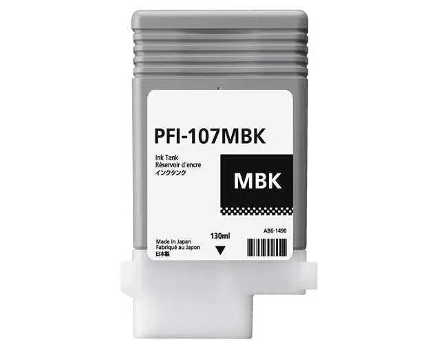 Tinteiro Canon Compat&iacute;vel PFI-107 MBK Preto Mate .