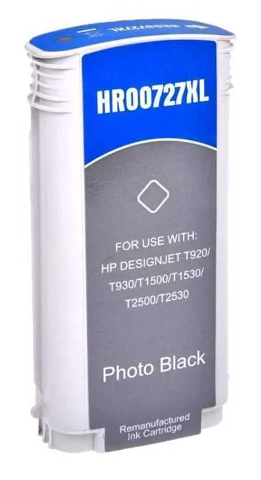 Tinteiro Hp Compat&iacute;vel 727 Preto Fotografia (B3p23a)