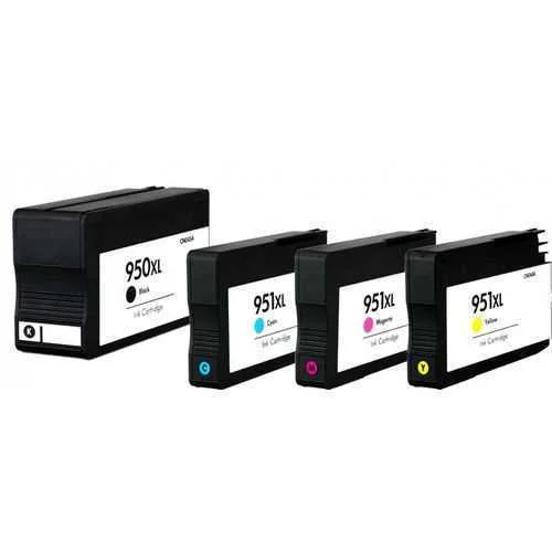 Conjunto 4 Tinteiros Compat&iacute;veis HP 950 XL / 951 .