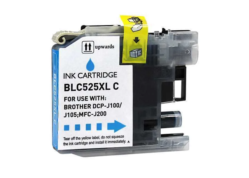 Tinteiro Brother Compat&iacute;vel LC525C XL Azul