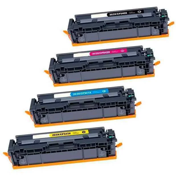 Pack 4 Toners Hp 203a / 203x Compat&iacute;veis