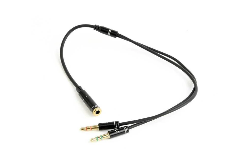 Gembird !adapter Audio Stereo 3.5mm Mini Jack/4pin/ Audio Cable 0.2 M 2 X 3.5mm Black