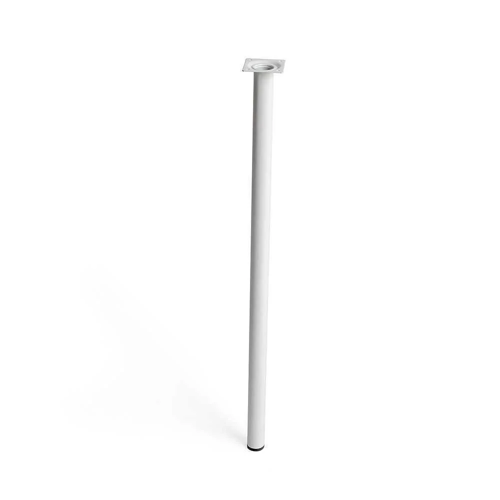 P&eacute; Cil&iacute;ndrico de A&ccedil;o. Cor Branco. Mod. 401g. Medidas &Oslash;3x70cm 2-401g.700.01 Rei