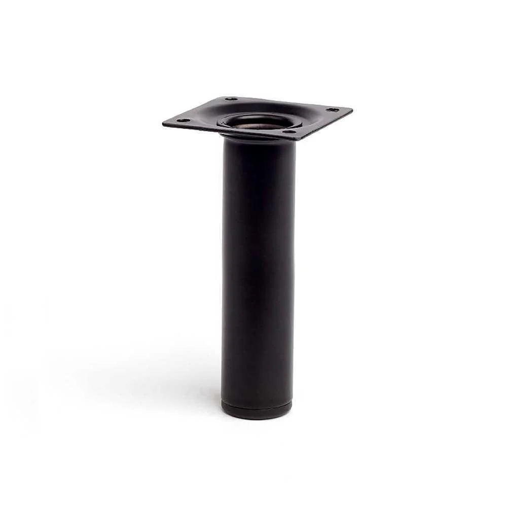 P&eacute; Cil&iacute;ndrico de A&ccedil;o. Cor Preto Mod. 401g. Medidas &Oslash;3x15cm. 2-401g.150.03 Rei