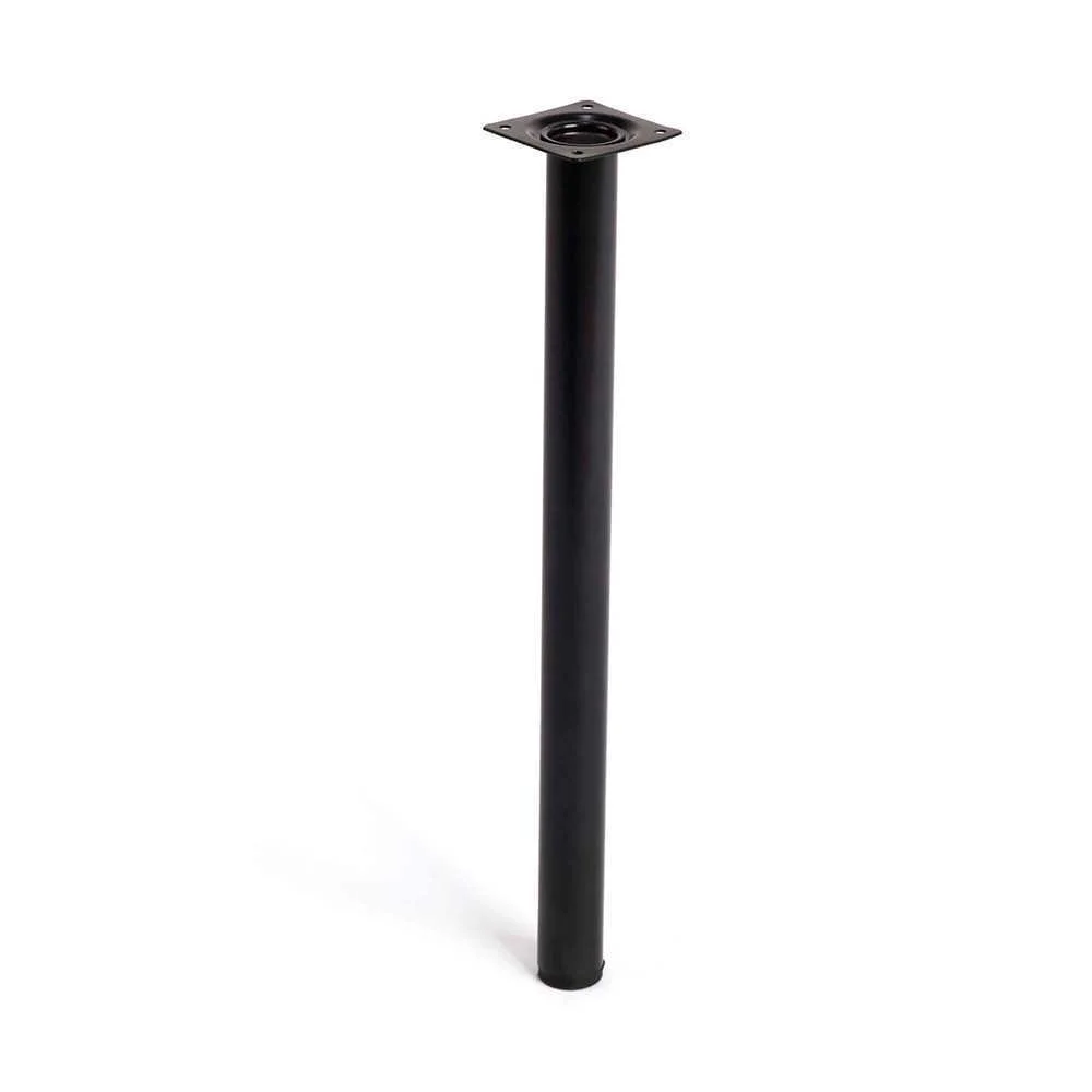 P&eacute; Cil&iacute;ndrico de A&ccedil;o. Cor Preto Mod. 401g. Medidas &Oslash;3x40cm. 2-401g.400.03 Rei