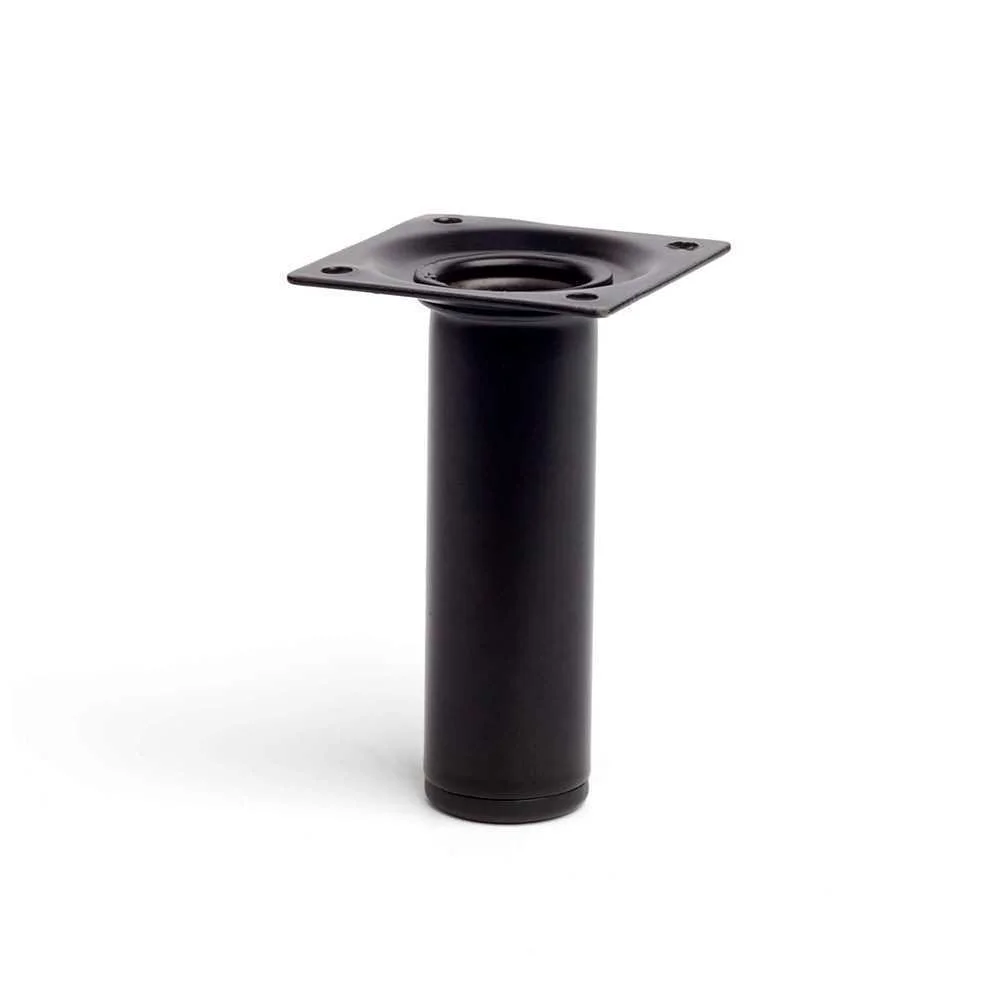 P&eacute; Cil&iacute;ndrico de A&ccedil;o. Cor Preto Mod. 401g. Medidas &Oslash;3x10cm. 2-401g.100.03 Rei