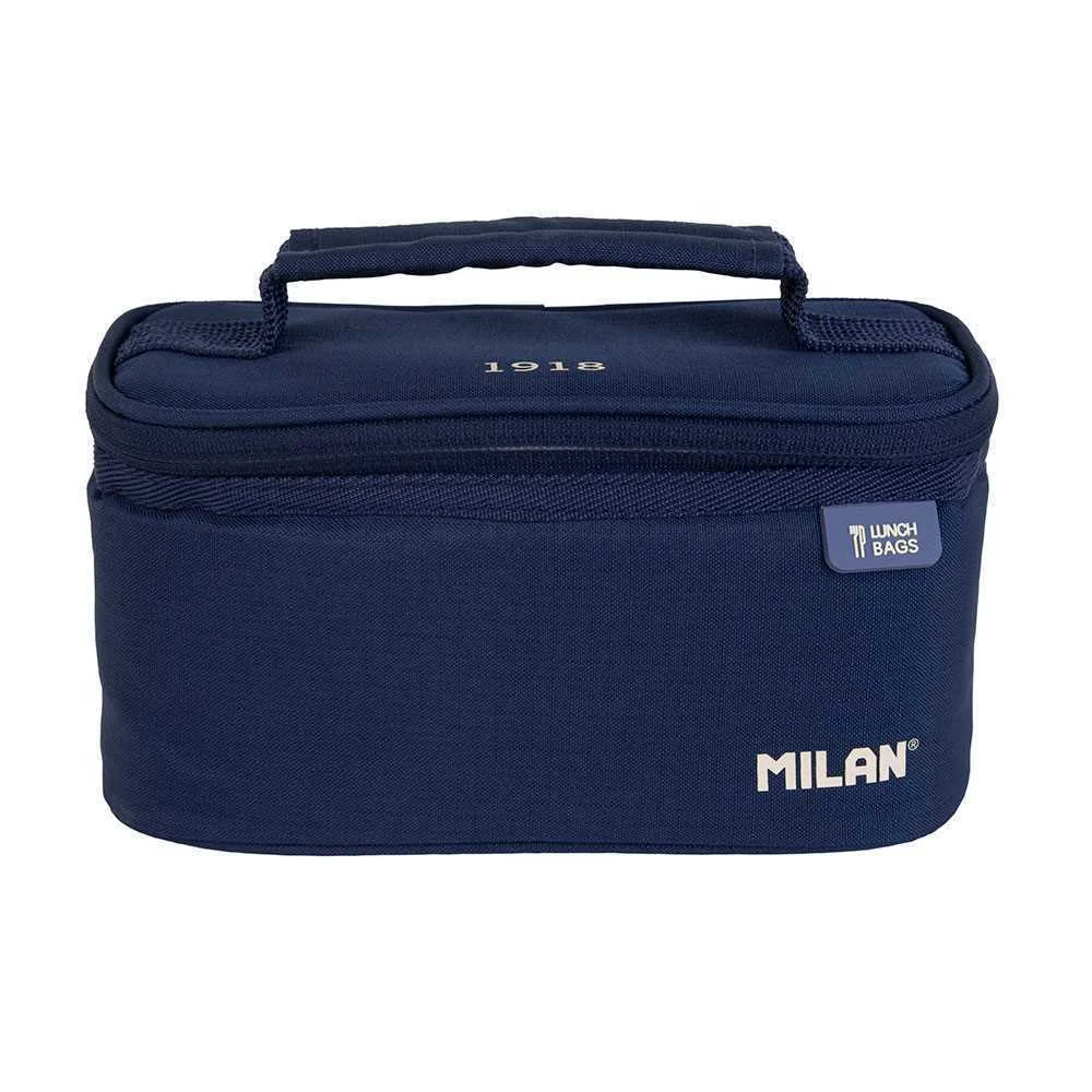 Saco T&eacute;rmico Pequeno para Alimentos com 1 Recipiente (1,5l) Serie 1918, Azul Marinho Milan