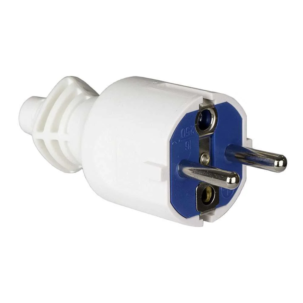 Ficha 2p+T 16a 250v Pvc Branco. Fixa&ccedil;&atilde;o de Cabos Abat&iacute;vel Solera 706cb