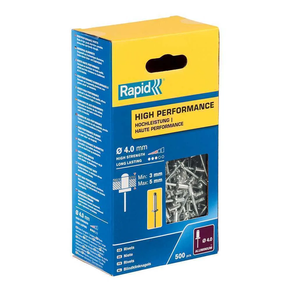 Caixa 500 Rebites &Oslash;4x8mm - Alto Rendimento 5001432 Rapid