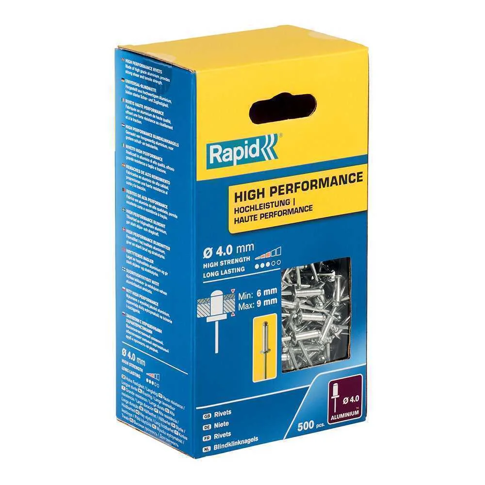Caixa 500 Rebites &Oslash;4x12mm - Alto Rendimento 5001434 Rapid