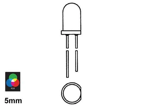 Led Rgb 5mm Intermitente Com Programa Interno
